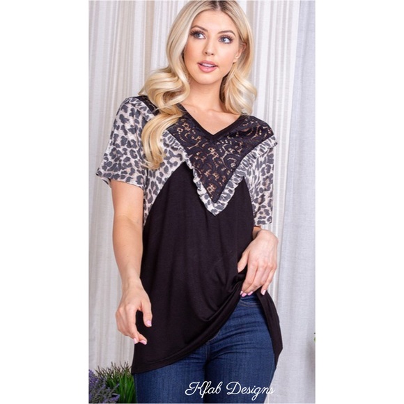 ❤️LAST 2! V Neck Animal Print Contrast Knit Top! - Picture 8 of 12